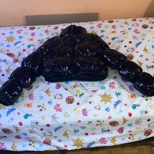 Shiny Black Puffer Jacket